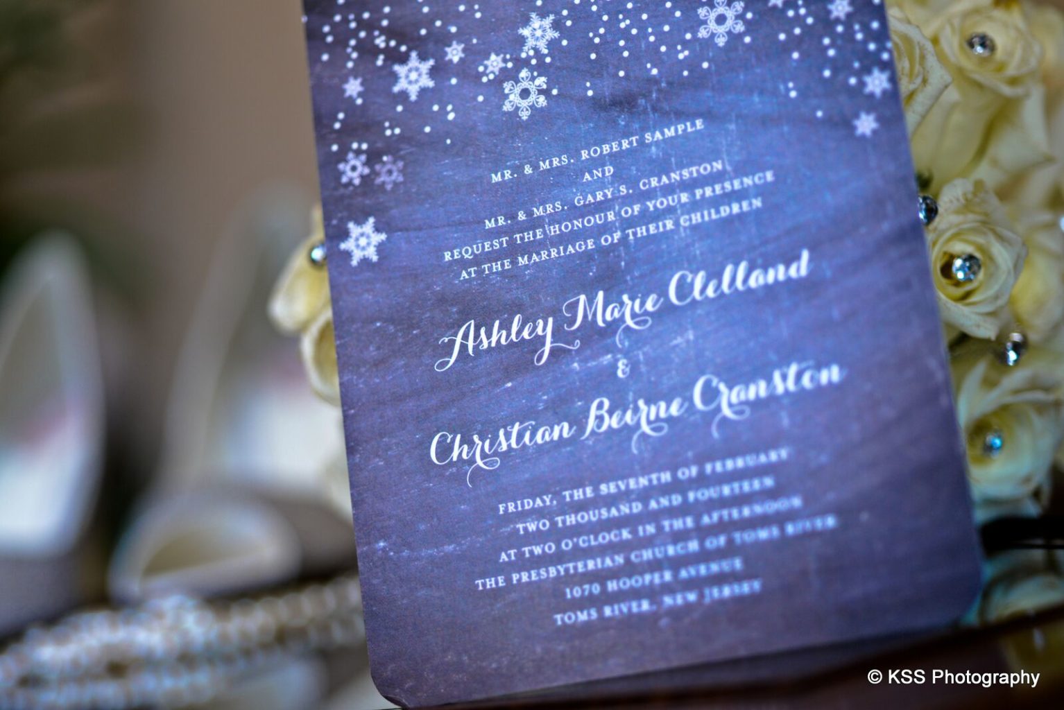 winter wedding invitation