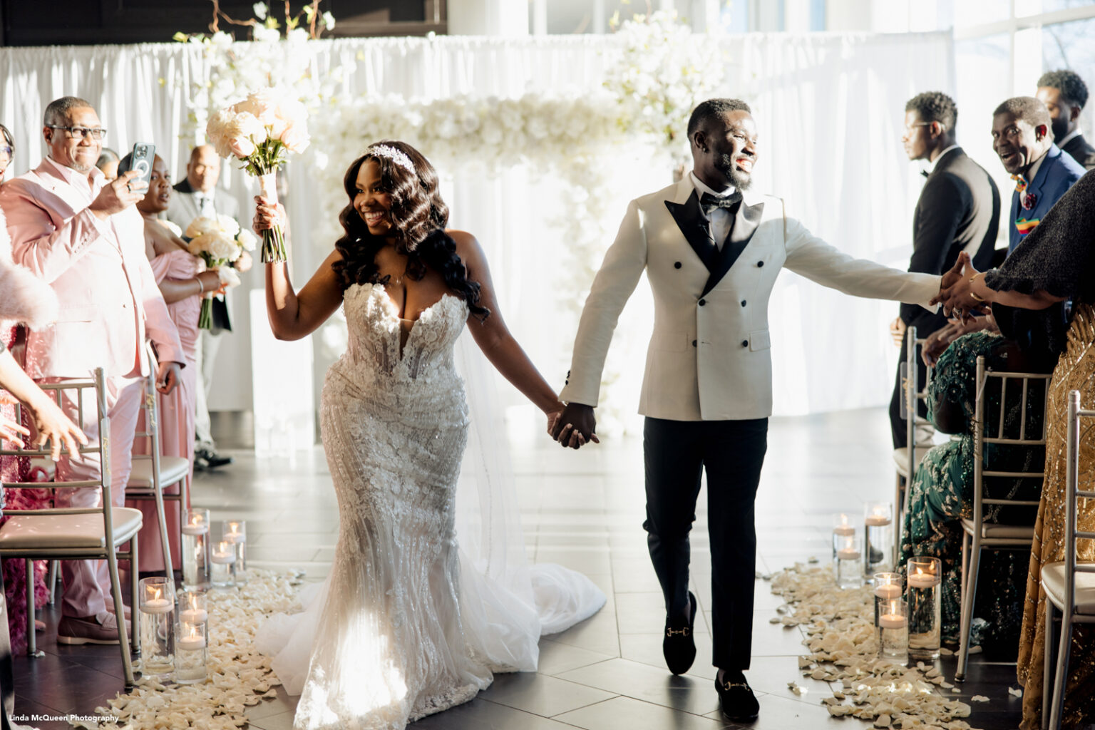 Bride and groom during wedding ceremony