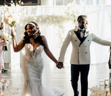 Bride and groom during wedding ceremony